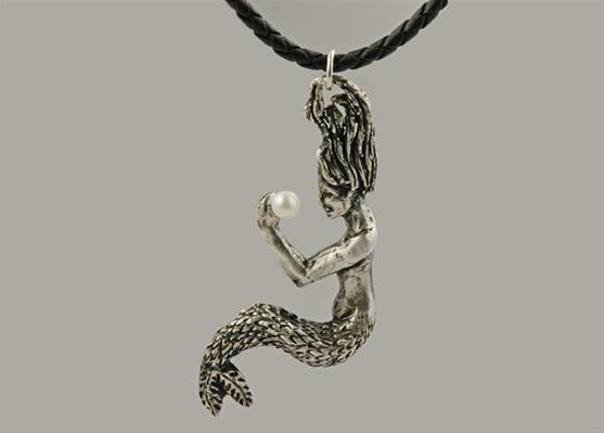 Mermaid with Pearl Pendant