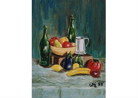 Wine Bottles and Still Life