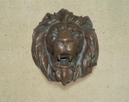 Lion's Head Detail of Lakeside Rose Garden Fountain