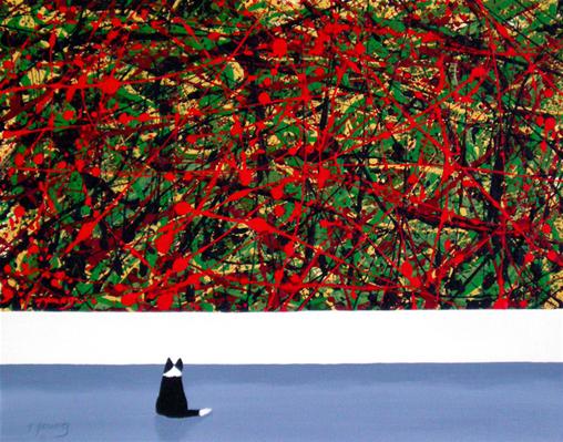 Border Collie Pollock Abstract