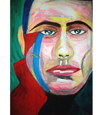 Painted Face - Acrylic on canvas. 