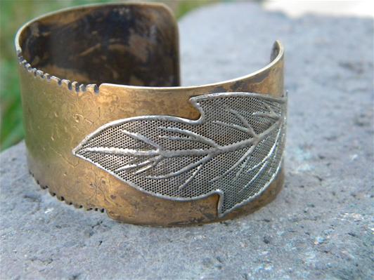 Brass Leaf Cuff