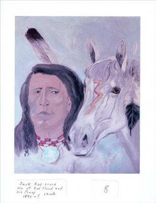 Jack Red Cloud, son of Red Cloud, and his pony