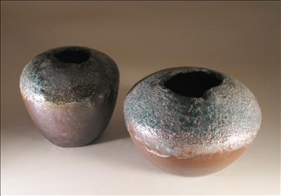 Pair of Salt-Fired Pots