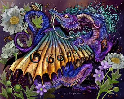 Garden Dreams Floral Dragon